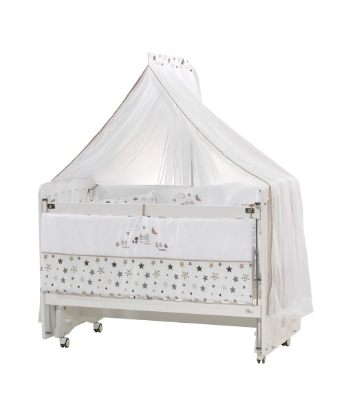 Woody Anne Yanı Ahşap Sallanır ve Asansörlü Beşik Beşik 60x120 cm