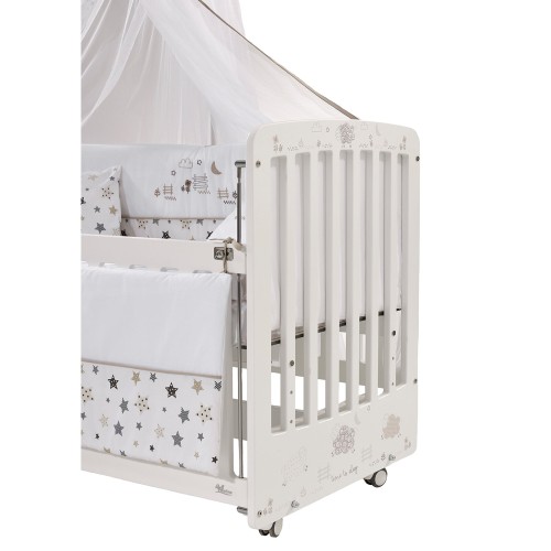 Woody Anne Yanı Ahşap Sallanır ve Asansörlü Beşik Beşik 60x120 cm Woody Anne Yanı Ahşap Sallanır ve Asansörlü Beşik Beşik 60x120 cm